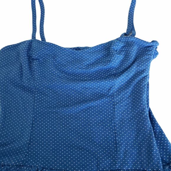 2 FOR $5 SALE H&M Divided Blue/White Tiered Dress With Spaghetti Straps Size 4 - Picture 2 of 6